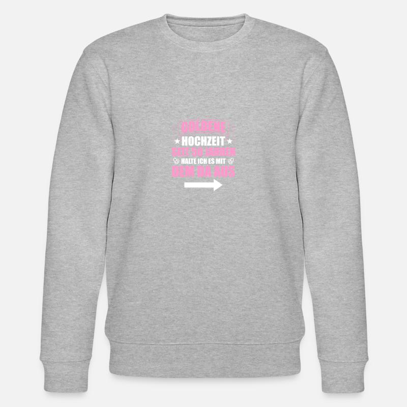 Mit dem da 50. Hochzeitstag Goldene Hochzeit - Stanley/Stella Unisex Bio-Sweatshirt CHANGER  - Grau meliert