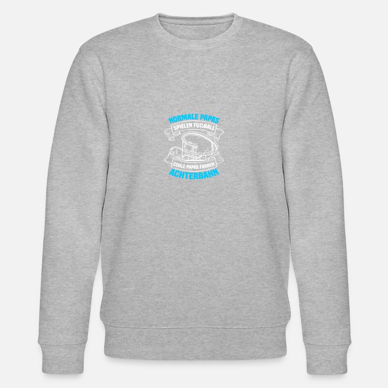 Papa Freizeitpark Rollercoaster Achterbahn Freak - Stanley/Stella Unisex Bio-Sweatshirt CHANGER - Grau meliert