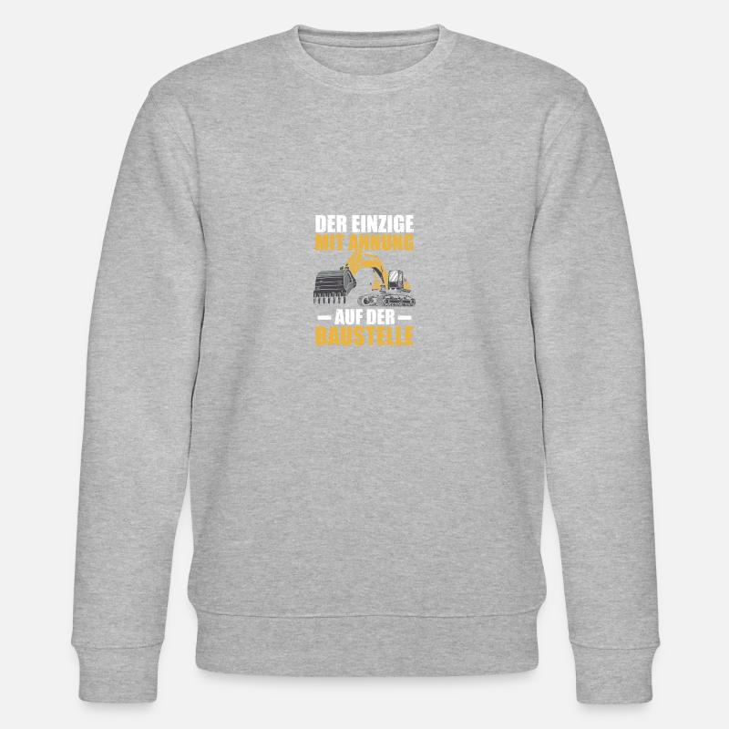 Baustelle Baggerführer Baggerfahrer Bagger - Stanley/Stella Unisex Bio-Sweatshirt CHANGER  - Grau meliert