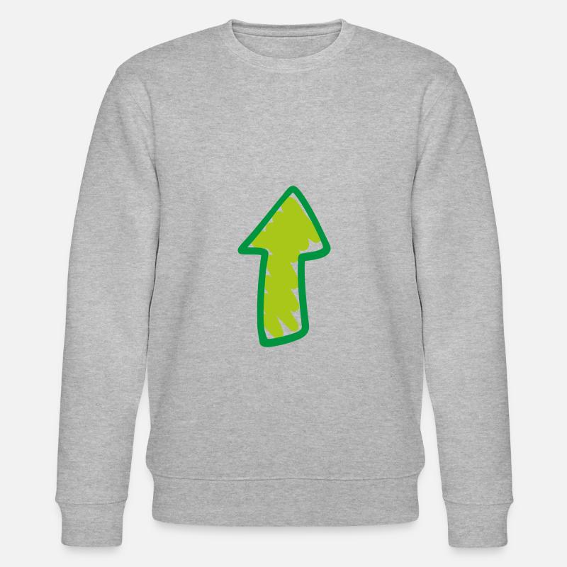 Pfeil Zeichen Symbol - Stanley/Stella Unisex Bio-Sweatshirt CHANGER - Grau meliert