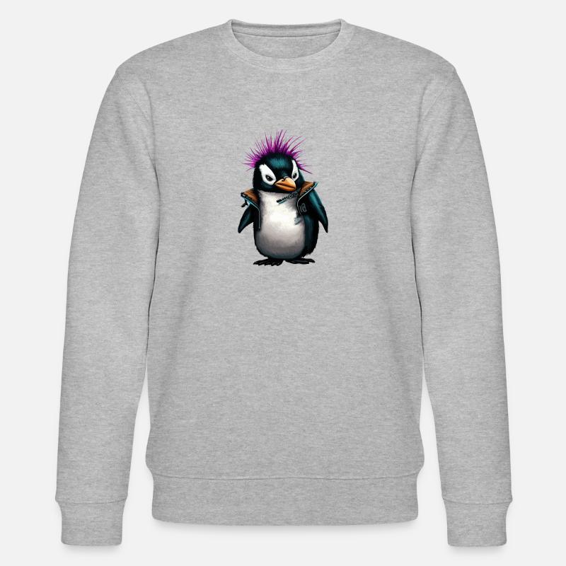 PENGUPUNKS - Sweat bio CHANGER Stanley/Stella Unisexe - gris chiné