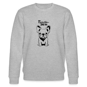 Frenchie Mom | Hundemama | Französische Bulldogge - Stanley/Stella Unisex Bio-Sweatshirt CHANGER  - Grau meliert - Vorne - Nik (191cm) & Marisol (170cm)