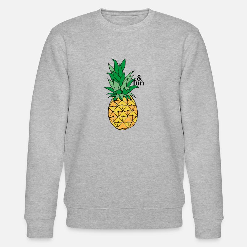 Ananas & Spaß - Stanley/Stella Unisex Bio-Sweatshirt CHANGER  - Grau meliert