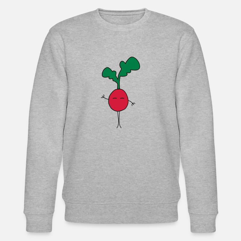 Radieschen Doodle - Stanley/Stella Unisex Bio-Sweatshirt CHANGER  - Grau meliert