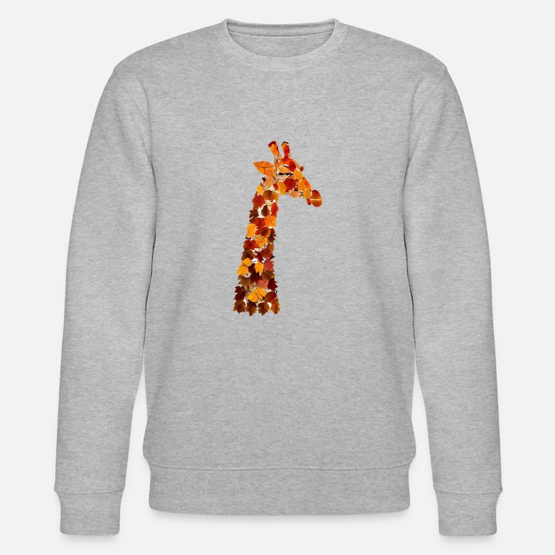 Herbst Giraffe - Stanley/Stella Unisex Bio-Sweatshirt CHANGER  - Grau meliert