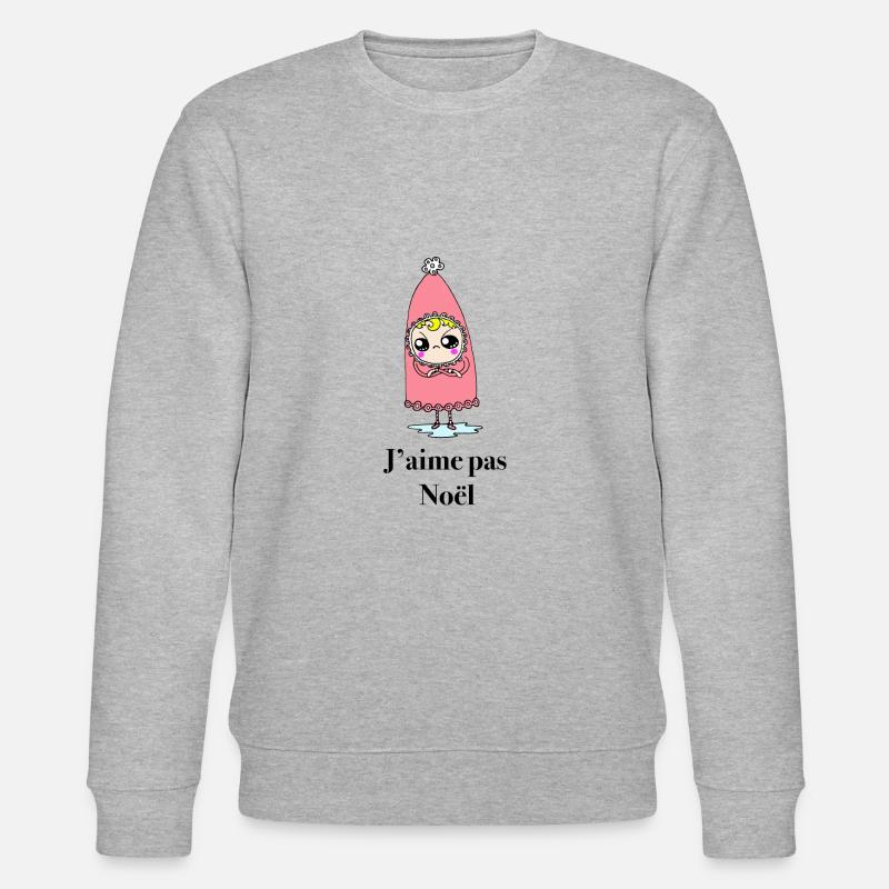 kawaii canaille j'aime pas Noël - Sweat bio CHANGER Stanley/Stella Unisexe - gris chiné