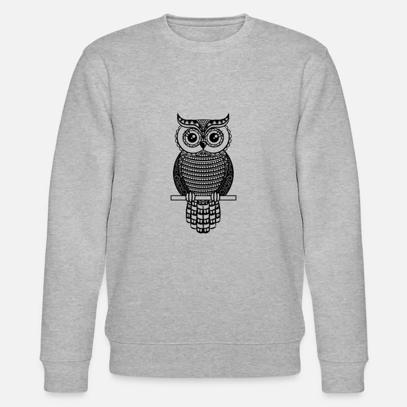 Eule Mandala Eule - Stanley/Stella Unisex Bio-Sweatshirt CHANGER  - Grau meliert