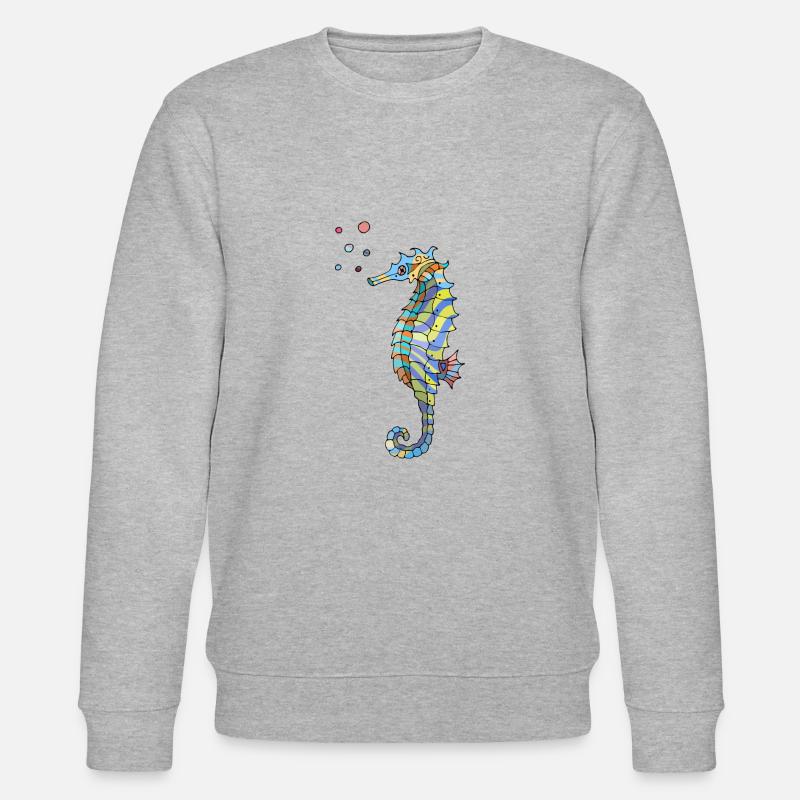 Seepferdchen - Stanley/Stella Unisex Bio-Sweatshirt CHANGER  - Grau meliert