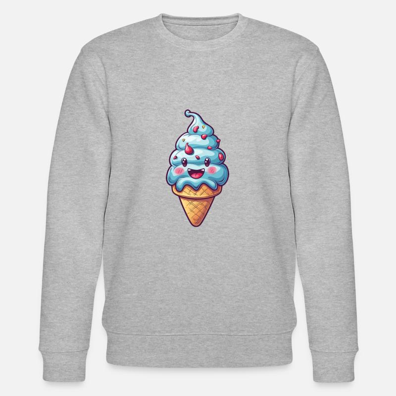 Lächelnde Eiskreation - Stanley/Stella Unisex Bio-Sweatshirt CHANGER  - Grau meliert