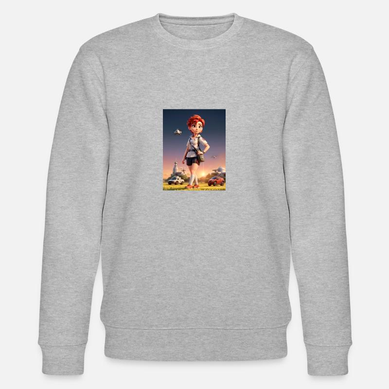 Kinderfreundliche Animationskrankenschwester - Stanley/Stella Unisex Bio-Sweatshirt CHANGER  - Grau meliert