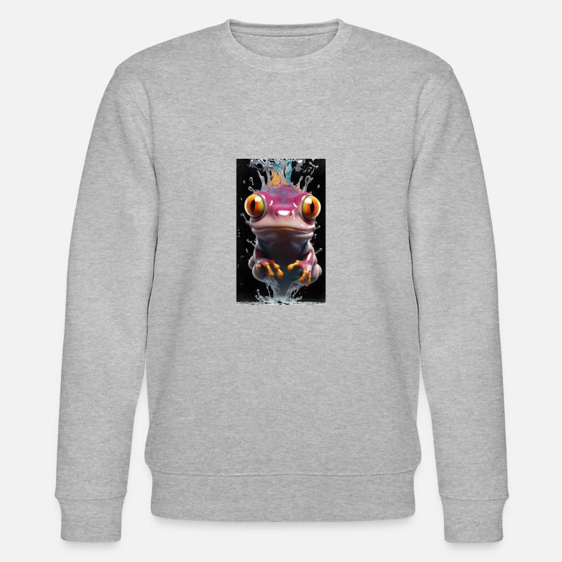 Salamander #1 - Stanley/Stella Unisex Bio-Sweatshirt CHANGER  - Grau meliert