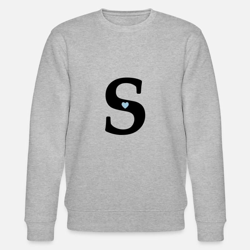 Buchstabe S Anfangsbuchstabe - Stanley/Stella Unisex Bio-Sweatshirt CHANGER  - Grau meliert