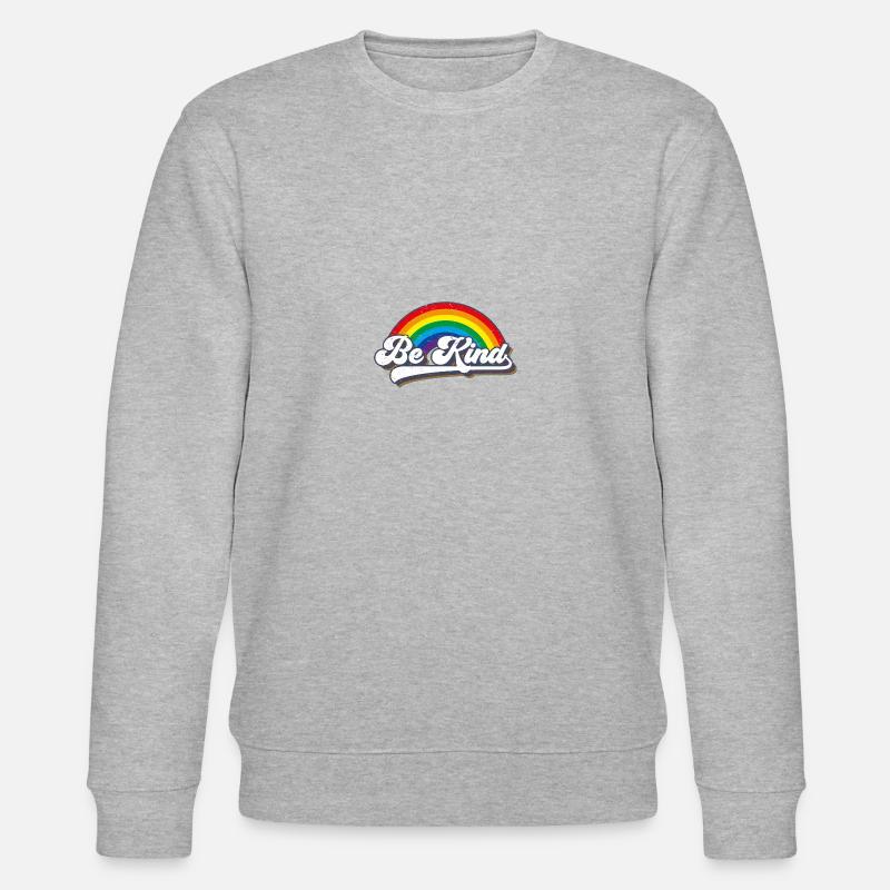 Be Kind LGBT Regenbogen - Stanley/Stella Unisex Bio-Sweatshirt CHANGER  - Grau meliert