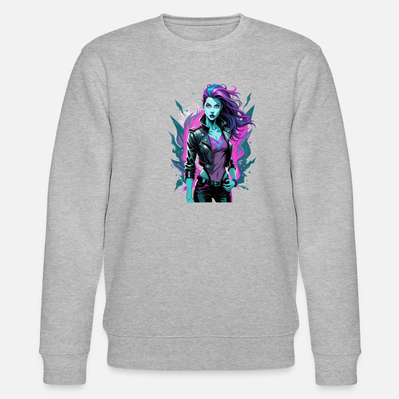 Moderne Tinte Gothic Gir - Stanley/Stella Unisex Bio-Sweatshirt CHANGER  - Grau meliert