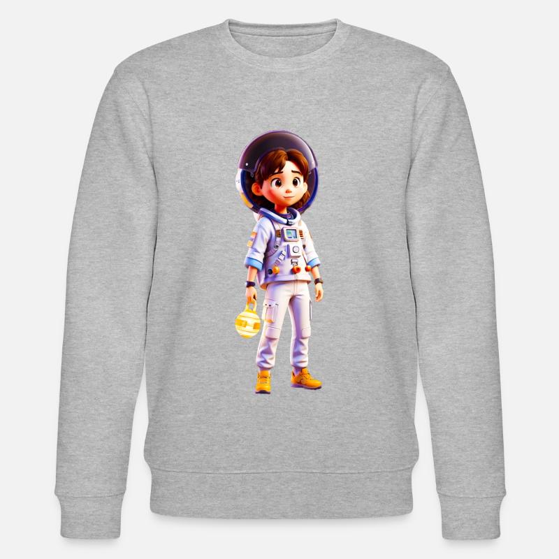 Little Astronaut - Stanley/Stella Unisex Bio-Sweatshirt CHANGER  - Grau meliert