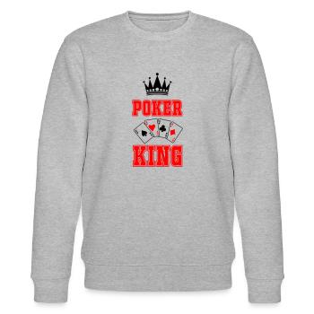 Roi du poker - Sweat bio CHANGER Stanley/Stella Unisexe - gris chiné - Devant - Nik (191cm) & Marisol (170cm)