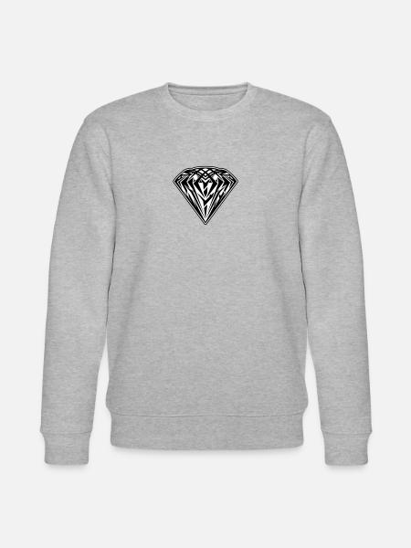 Diamond Symbol Icon - Stanley/Stella CHANGER Unisex Organic Sweatshirt - heather grey