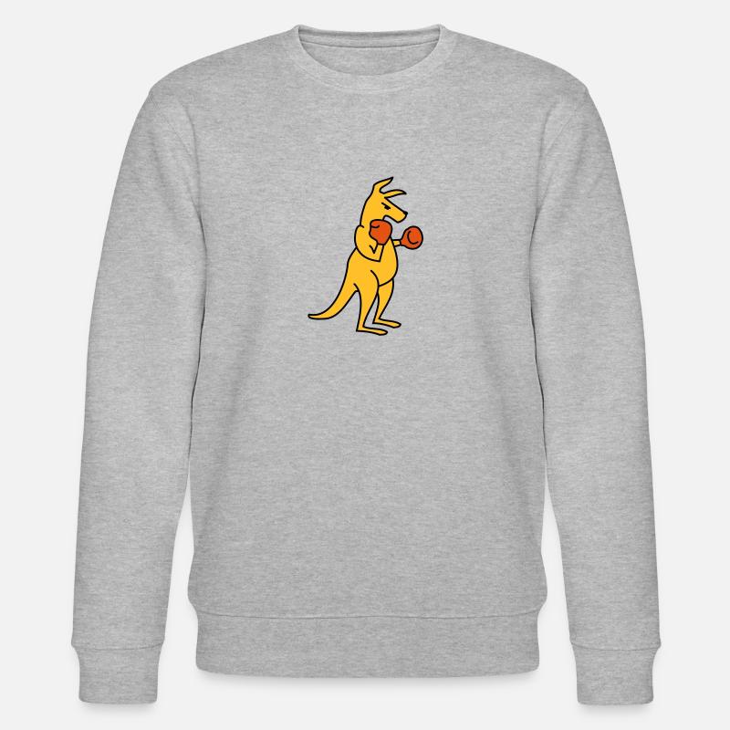 boxing kangaroo - Stanley/Stella Unisex Bio-Sweatshirt CHANGER  - Grau meliert