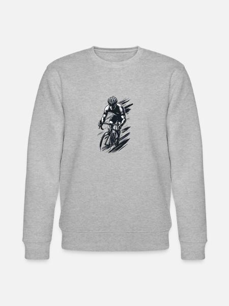 Cyclist, Graphic - Stanley/Stella CHANGER Unisex Organic Sweatshirt - heather grey