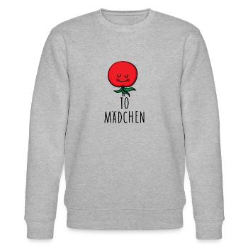 Mädchen als Tomate - Stanley/Stella Unisex Bio-Sweatshirt CHANGER  - Grau meliert - Vorne - Nik (191cm) & Marisol (170cm)