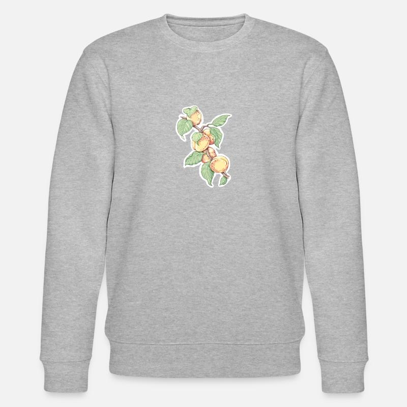 Ein Zweig Aprikosen oder Pfirsiche - Stanley/Stella Unisex Bio-Sweatshirt CHANGER  - Grau meliert