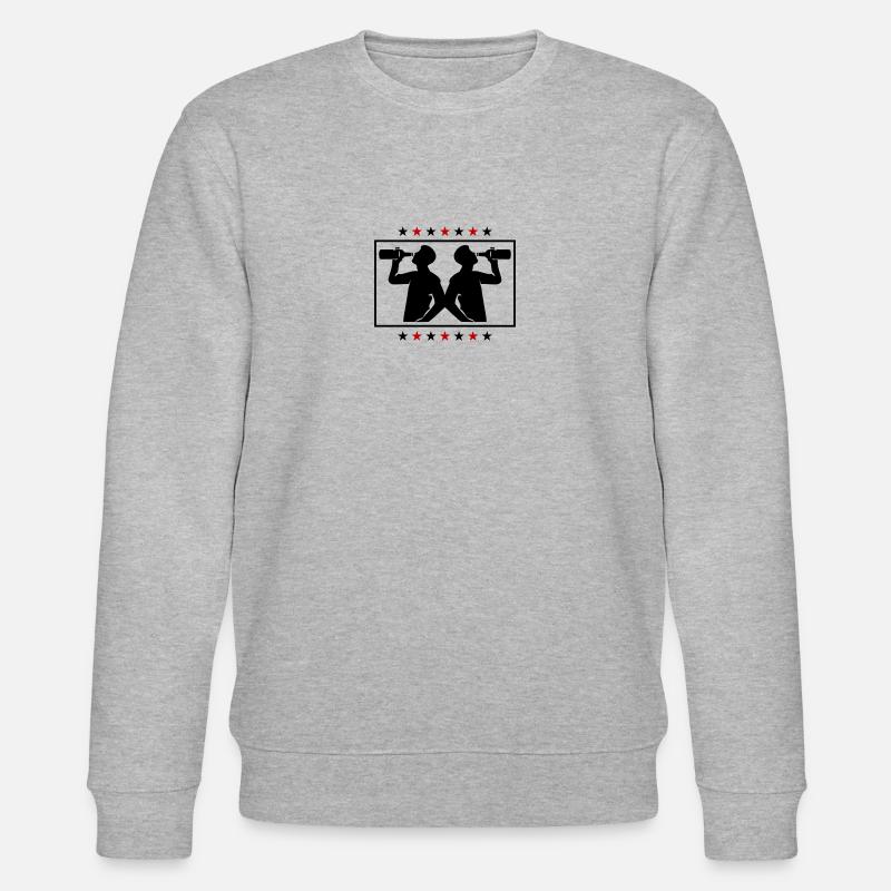 Trinker Bier Silhouette - Stanley/Stella Unisex Bio-Sweatshirt CHANGER  - Grau meliert