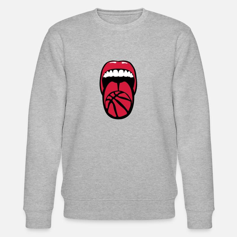 basketball pulls language language mouth - Stanley/Stella CHANGER Unisex Organic Sweatshirt - heather grey