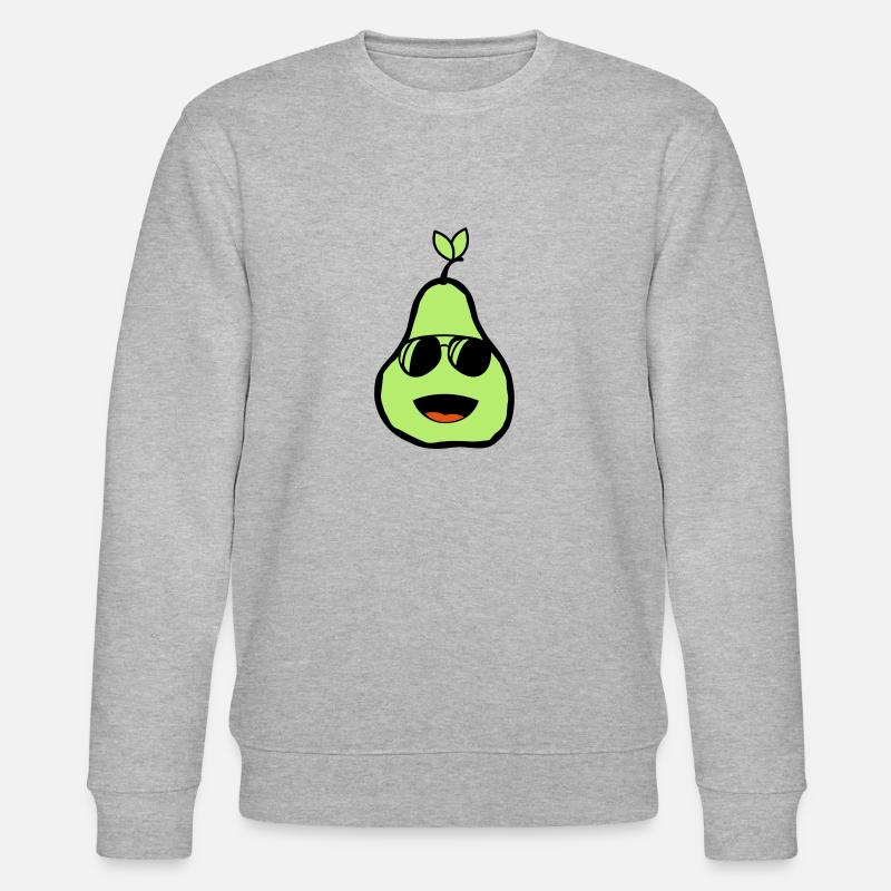 coole birne 02 - Stanley/Stella Unisex Bio-Sweatshirt CHANGER  - Grau meliert