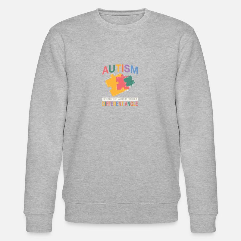 Autismus Unterstützung Design - Stanley/Stella Unisex Bio-Sweatshirt CHANGER - Grau meliert