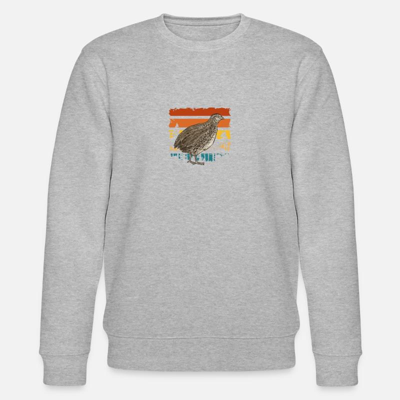 Wachtel Vogel - Stanley/Stella Unisex Bio-Sweatshirt CHANGER  - Grau meliert