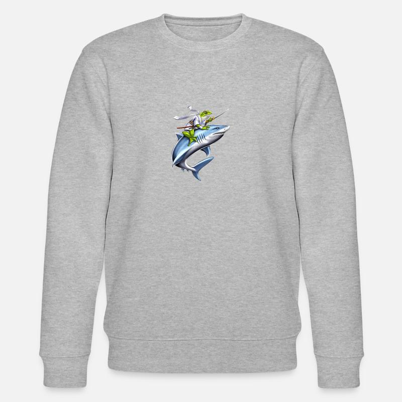 Grenouille Samouraï Ninja Équitation Requin - Sweat bio CHANGER Stanley/Stella Unisexe - gris chiné