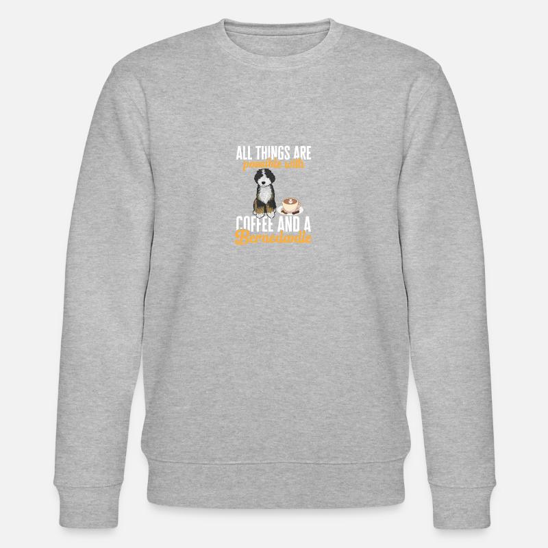 Bernedoodle Hund - Stanley/Stella Unisex Bio-Sweatshirt CHANGER  - Grau meliert