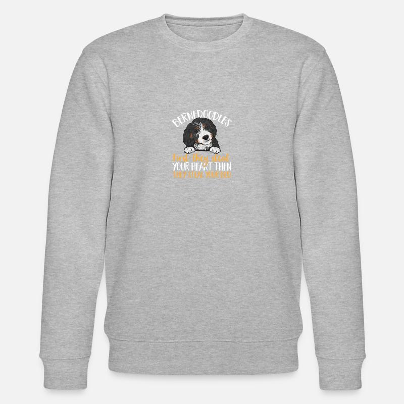 Bernedoodle Hund - Stanley/Stella Unisex Bio-Sweatshirt CHANGER  - Grau meliert