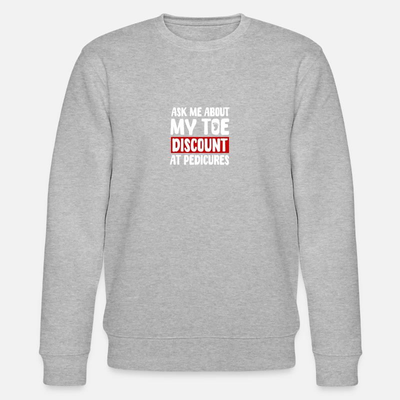 Witzige Zehenamputation Geschenkidee - Stanley/Stella Unisex Bio-Sweatshirt CHANGER  - Grau meliert