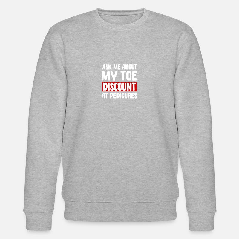 Humour d’amputation d’orteil - Sweat bio CHANGER Stanley/Stella Unisexe - gris chiné