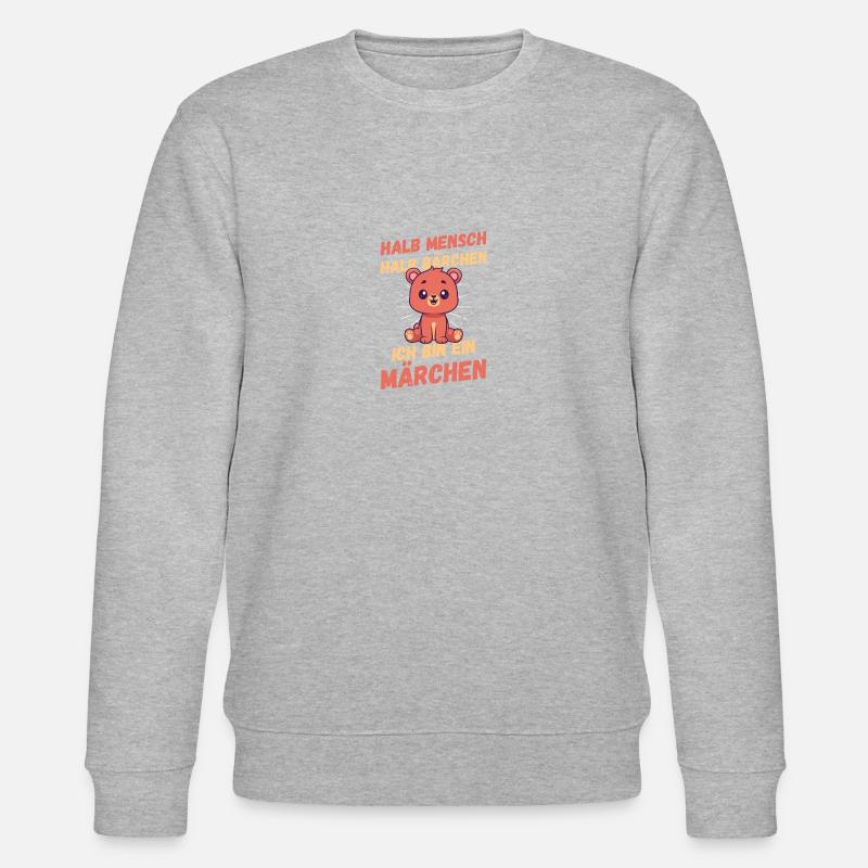 Halb Mensch Halb Bärchen - Stanley/Stella Unisex Bio-Sweatshirt CHANGER  - Grau meliert