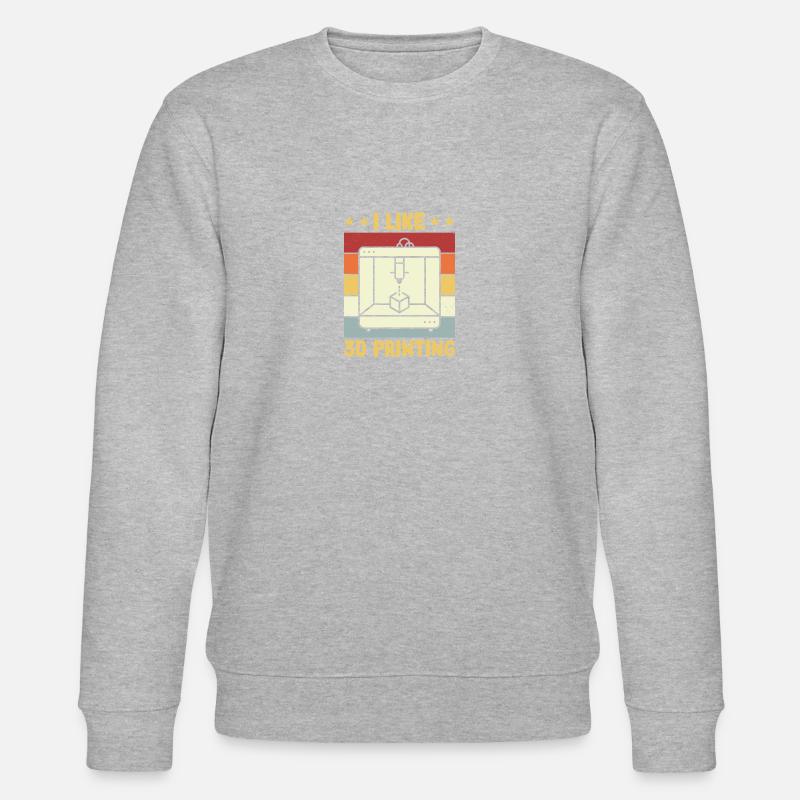 3D Drucker 3D Druck - Stanley/Stella Unisex Bio-Sweatshirt CHANGER  - Grau meliert