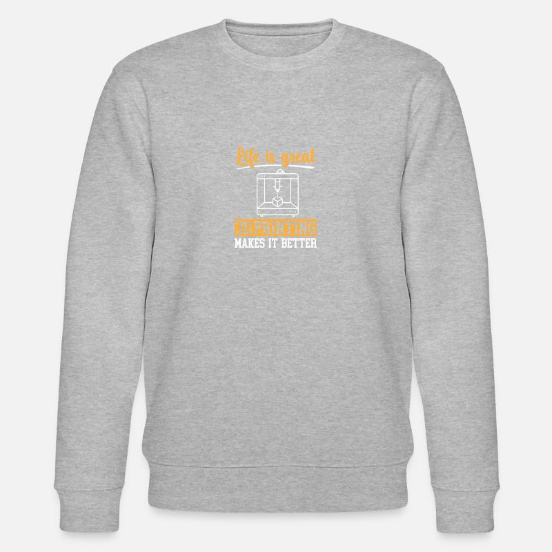 Imprimante 3D Impression 3D - Sweat bio CHANGER Stanley/Stella Unisexe - gris chiné