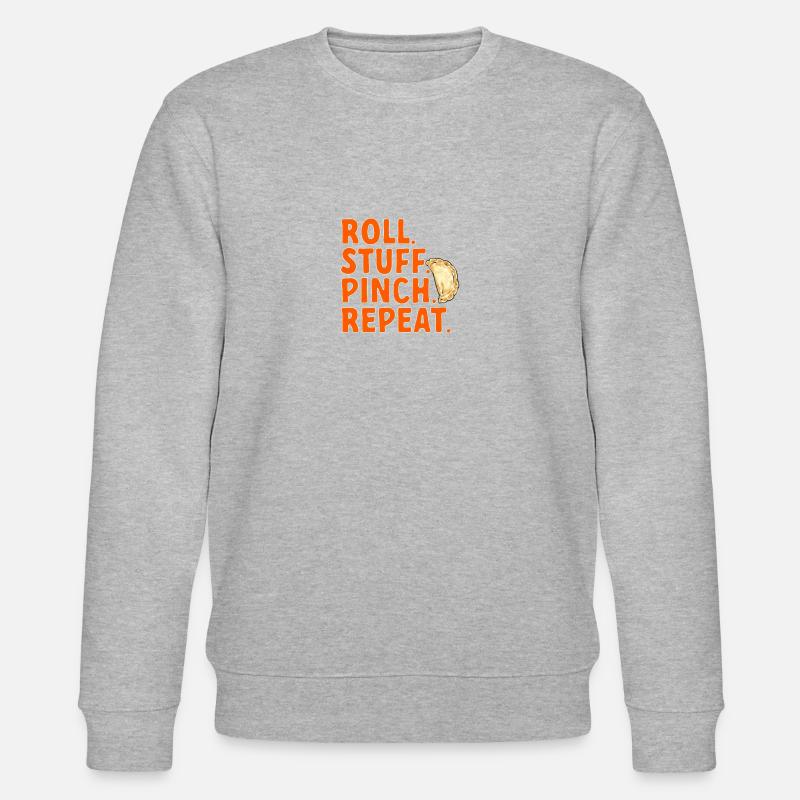 Polnisches Essen Pierogi - Stanley/Stella Unisex Bio-Sweatshirt CHANGER  - Grau meliert