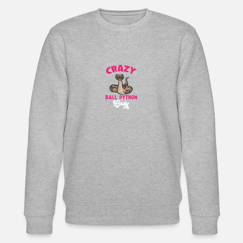 Ball Python Schlange Königspython - Stanley/Stella Unisex Bio-Sweatshirt CHANGER  - Grau meliert