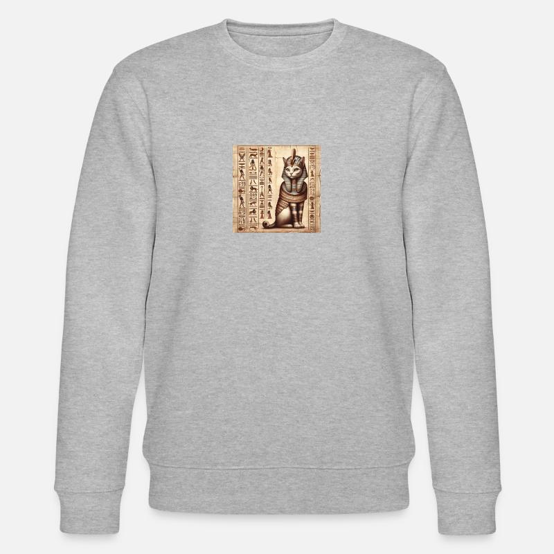 Pharaoh Papyrus Scroll Retro Desert - Stanley/Stella CHANGER Unisex Organic Sweatshirt - heather grey