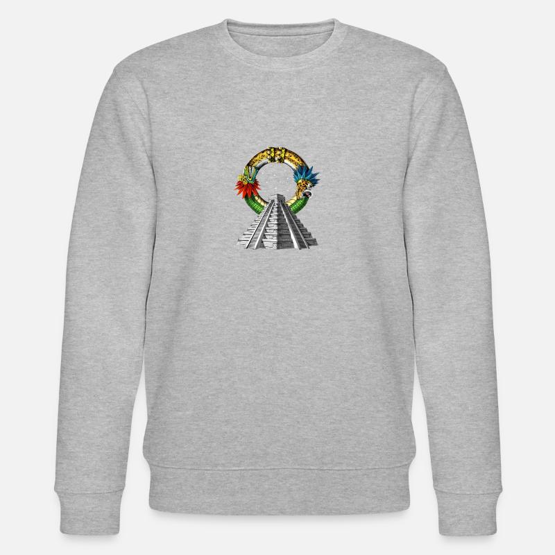 Antike aztekische Pyramide - Stanley/Stella Unisex Bio-Sweatshirt CHANGER  - Grau meliert