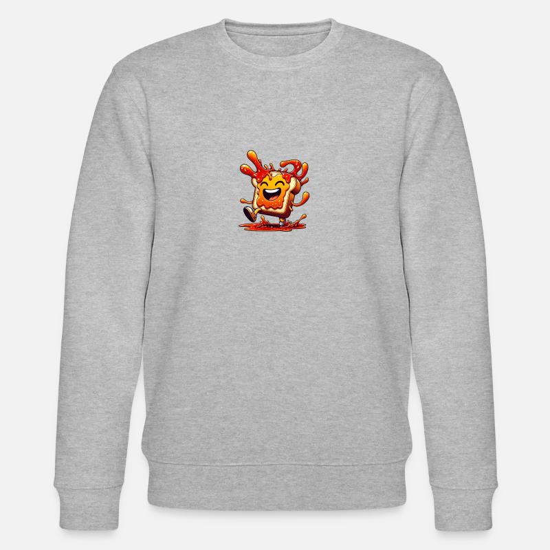 Marmeladentoast Lecker Frühstück - Stanley/Stella Unisex Bio-Sweatshirt CHANGER  - Grau meliert