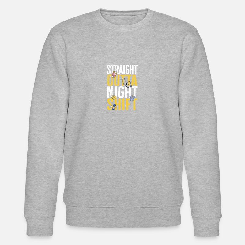 Nachtschicht Krankenschwester - Stanley/Stella Unisex Bio-Sweatshirt CHANGER  - Grau meliert
