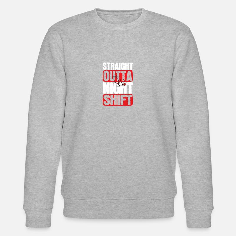 Infirmière de nuit - Sweat bio CHANGER Stanley/Stella Unisexe - gris chiné
