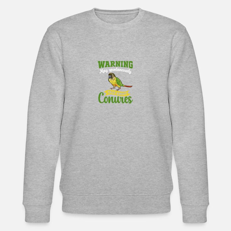 Molinasittich Papagei Vogel Sittich - Stanley/Stella Unisex Bio-Sweatshirt CHANGER  - Grau meliert