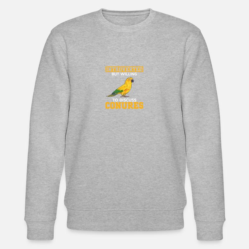 Perruche Perroquet Perruche Oiseau - Sweat bio CHANGER Stanley/Stella Unisexe - gris chiné