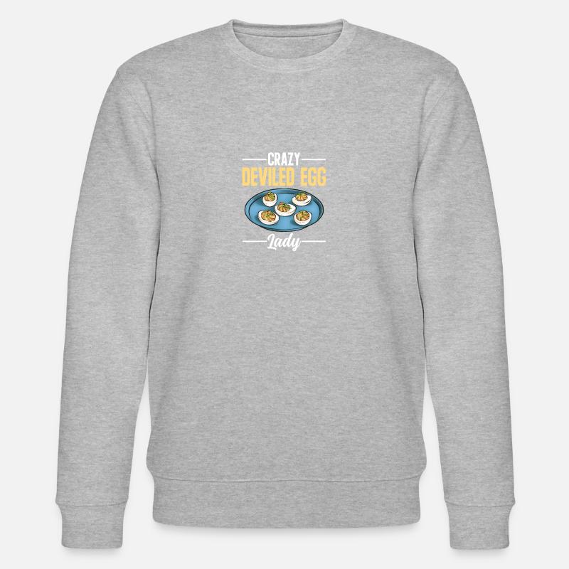 Gefüllte Eier Deviled Eggs - Stanley/Stella Unisex Bio-Sweatshirt CHANGER  - Grau meliert