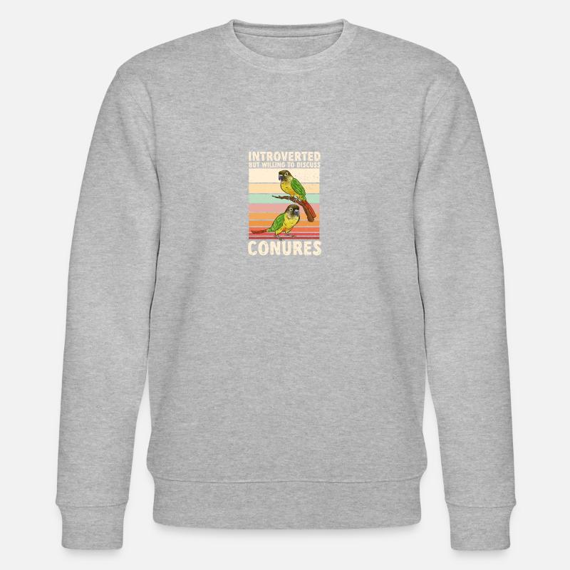 Molinasittich Papagei Vogel Sittich - Stanley/Stella Unisex Bio-Sweatshirt CHANGER - Grau meliert