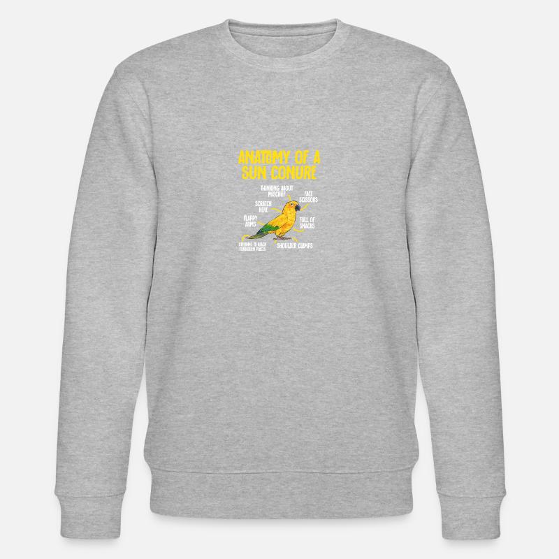 Perruche, Perroquet, Perruche, Oiseau - Sweat bio CHANGER Stanley/Stella Unisexe - gris chiné
